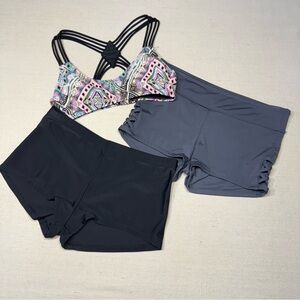3 Piece Bundle Swimwear - 1 Top/2Bottoms - Size Medium - Multi Brand